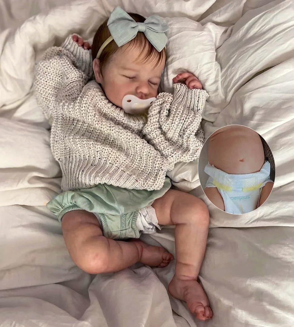 Full Silicone Baby Doll-20 in Reborn Baby Dolls Silicone Full Body Vinyl, Realistic Babys Doll, Anatomically Correct Girl, Real Life Reborn Dolls with Accessories