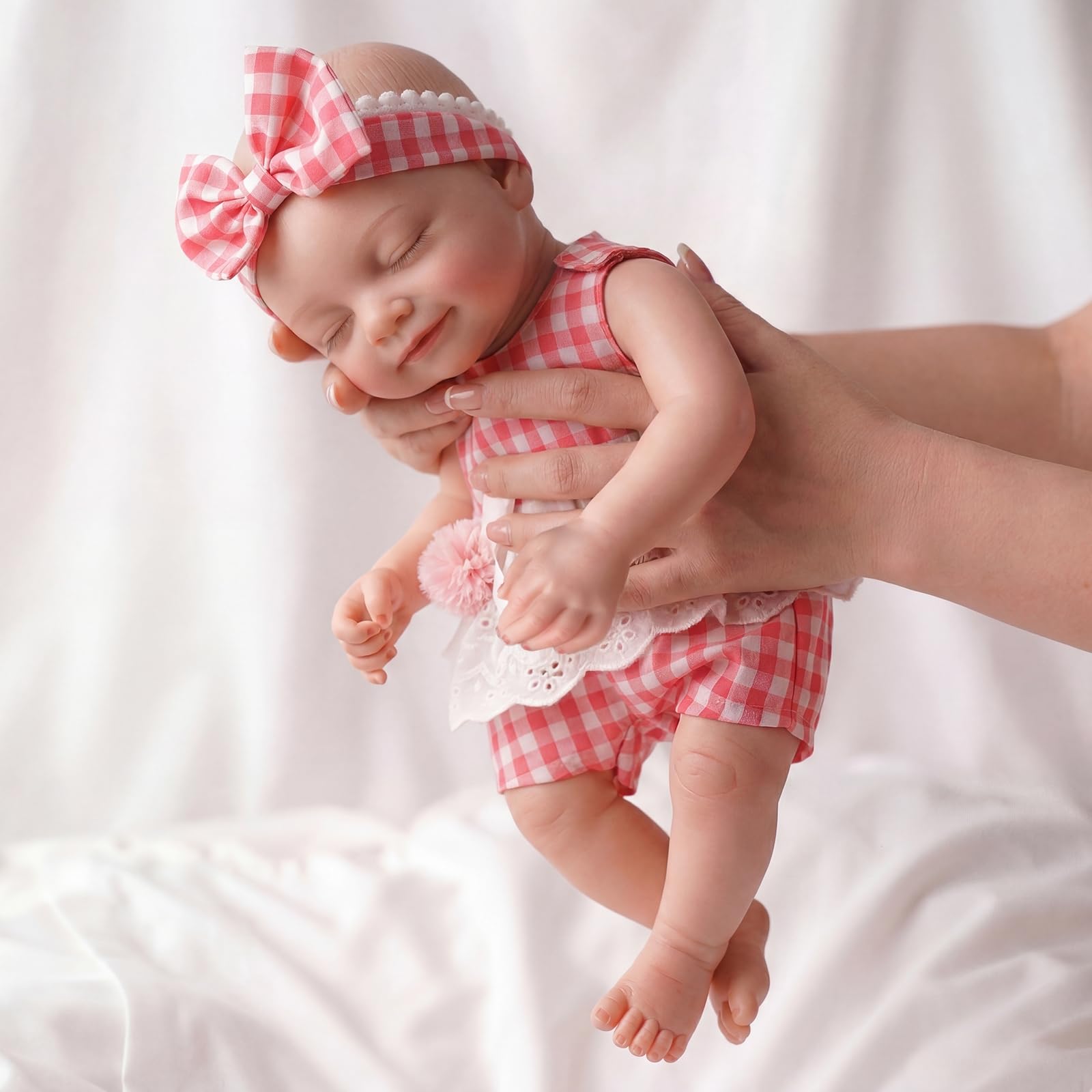 BABESIDE Silicone Baby Doll - 16" Sleeping Reborn Baby Dolls Silicone Full Body, Anatomically Correct Newborn Real Life Baby Doll with Feeding Kit & Gift Box for Kids Age 3+