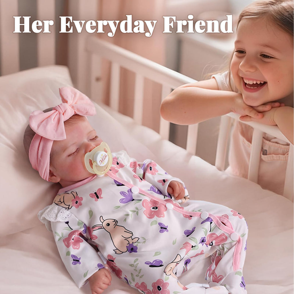BABESIDE 20 Inch Reborn Baby Dolls Girl, Realistic Newborn Baby Doll with Poseable Body, Lifelike Baby Doll with Accessories for Girls Ages 3+, Pretend Play & Collection Gift