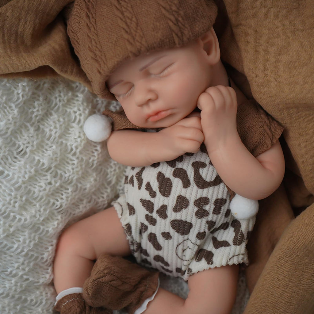 SOFTMARY Lifelike Reborn Baby Dolls - 12-inch Full Silicone Newborn, Real Life Baby Dolls with Realistic Veins & Sleeping Pose - Real Baby Reborn Gift Set for Kids Age 3+