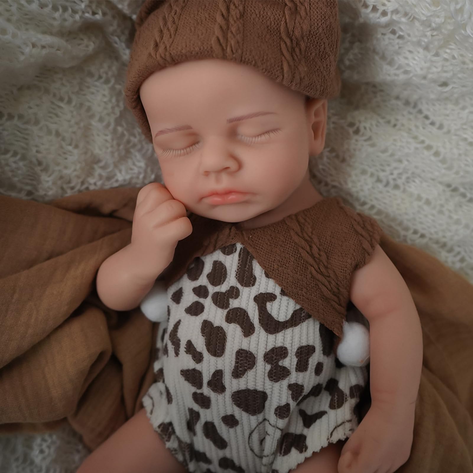 SOFTMARY Lifelike Reborn Baby Dolls - 12-inch Full Silicone Newborn, Real Life Baby Dolls with Realistic Veins & Sleeping Pose - Real Baby Reborn Gift Set for Kids Age 3+