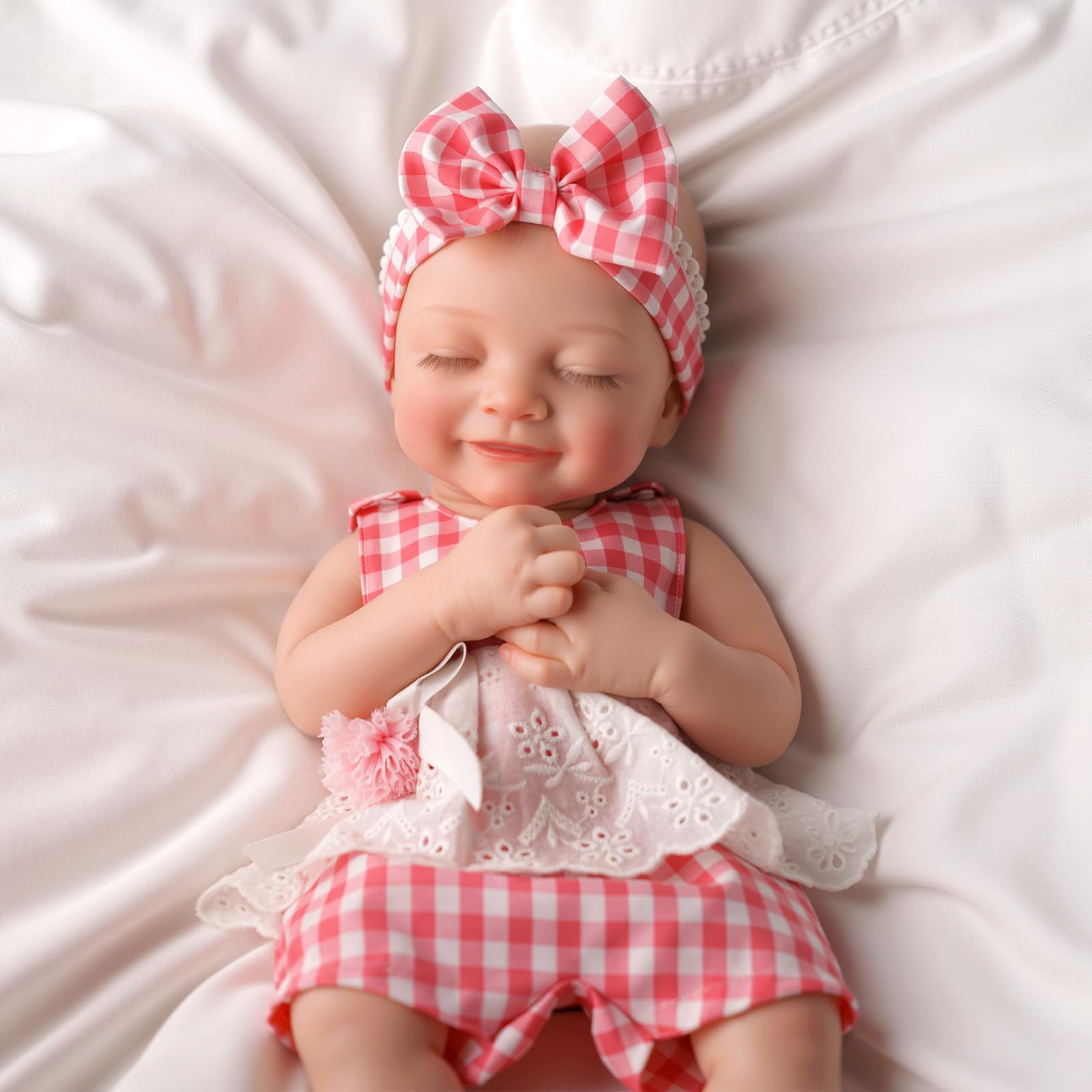 BABESIDE Silicone Baby Doll - 16" Sleeping Reborn Baby Dolls Silicone Full Body, Anatomically Correct Newborn Real Life Baby Doll with Feeding Kit & Gift Box for Kids Age 3+