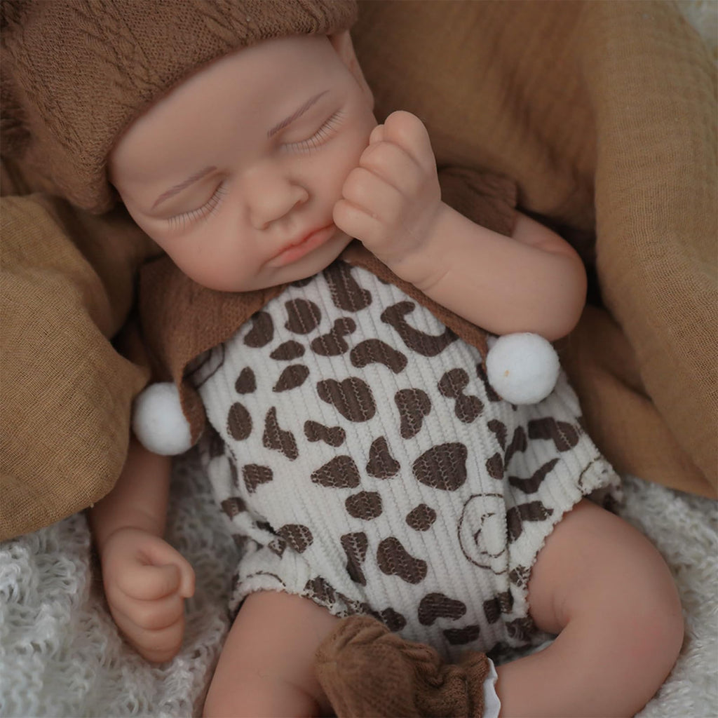 SOFTMARY Lifelike Reborn Baby Dolls - 12-inch Full Silicone Newborn, Real Life Baby Dolls with Realistic Veins & Sleeping Pose - Real Baby Reborn Gift Set for Kids Age 3+