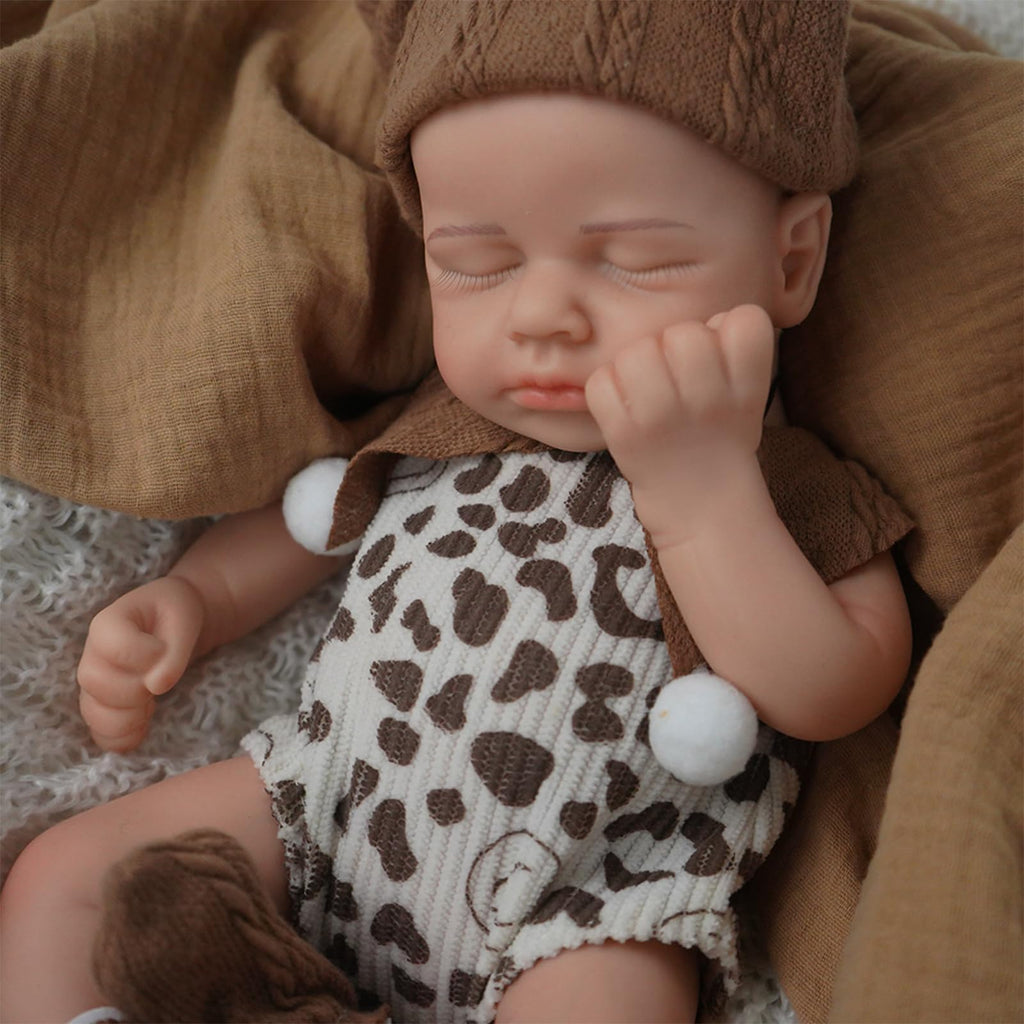 SOFTMARY Lifelike Reborn Baby Dolls - 12-inch Full Silicone Newborn, Real Life Baby Dolls with Realistic Veins & Sleeping Pose - Real Baby Reborn Gift Set for Kids Age 3+