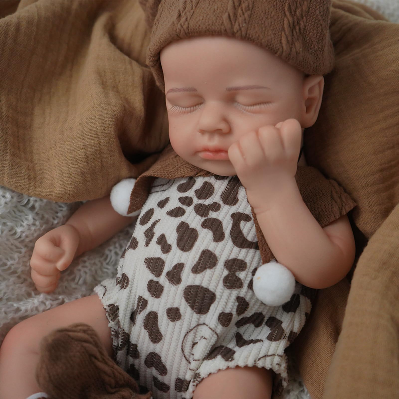 SOFTMARY Lifelike Reborn Baby Dolls - 12-inch Full Silicone Newborn, Real Life Baby Dolls with Realistic Veins & Sleeping Pose - Real Baby Reborn Gift Set for Kids Age 3+