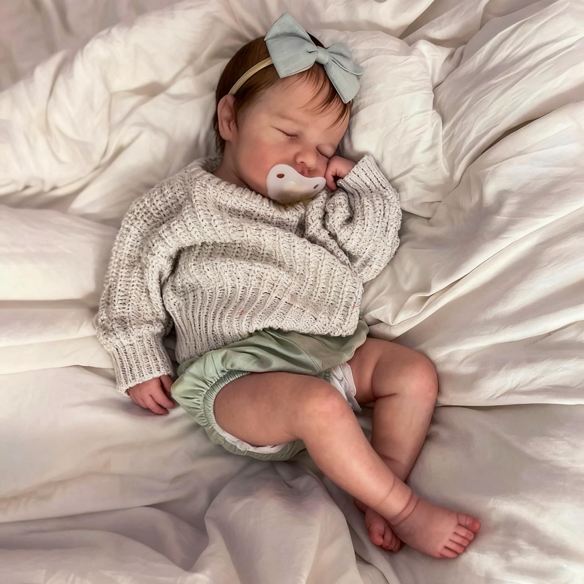 Full Silicone Baby Doll-20 in Reborn Baby Dolls Silicone Full Body Vinyl, Realistic Babys Doll, Anatomically Correct Girl, Real Life Reborn Dolls with Accessories